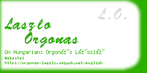 laszlo orgonas business card